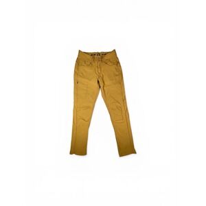 Prana Halle Straight Fit Pants Size 2 RG Tan Mustard Hiking Outdoor Trousers